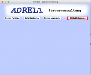 Die ADRELI-Server-GUI